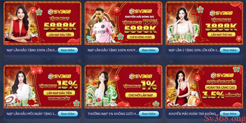 Đăng ký sv368 - Nhận ngay khuyến mãi code 100k trải nghiệm 2 Khuyến mãi tại Sv368