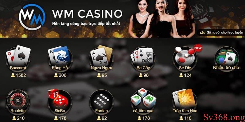WM Casino - Thiên Đường Live Casino Đẳng Cấp Tại Sv368 1 Sở hữu một thư viện game đồ sộ
